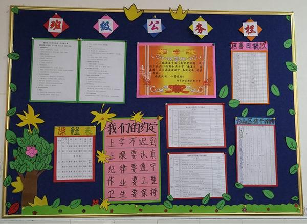 初一班务栏设计图片展示