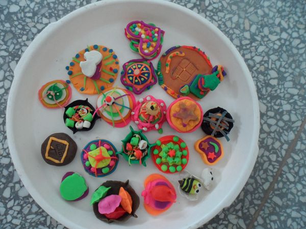 幼儿园橡皮泥手工制作月饼