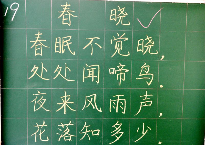 练习粉笔字夯实基本功